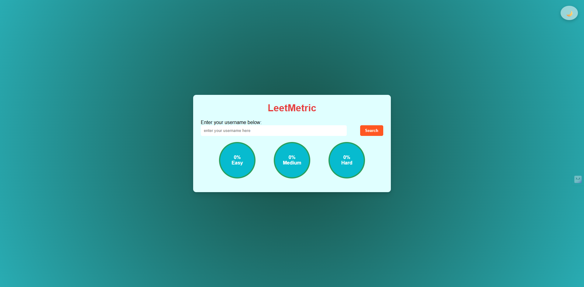 LeetCode metrics dashboard preview